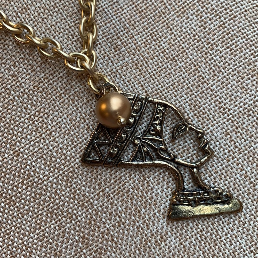 Ancient Egypt Upcycle Necklace One of a kind Design by Twinsdesign Handmade - Picture 6 of 15